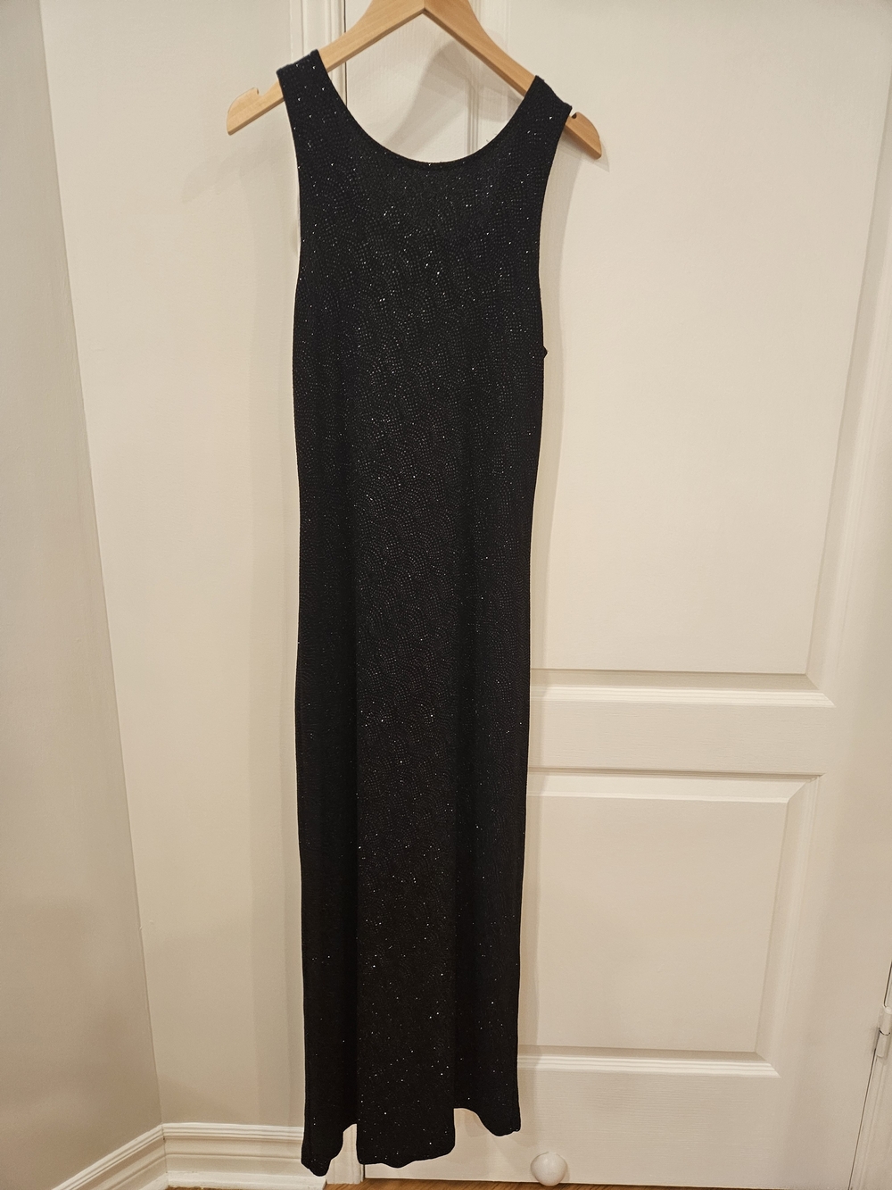 Reitmans Black Sparkle Scoop Neck Maxi Dress Size 9